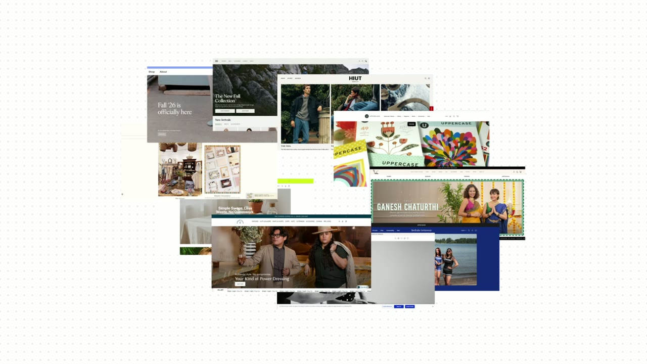 V1 / A collage of storefronts opens the film.
