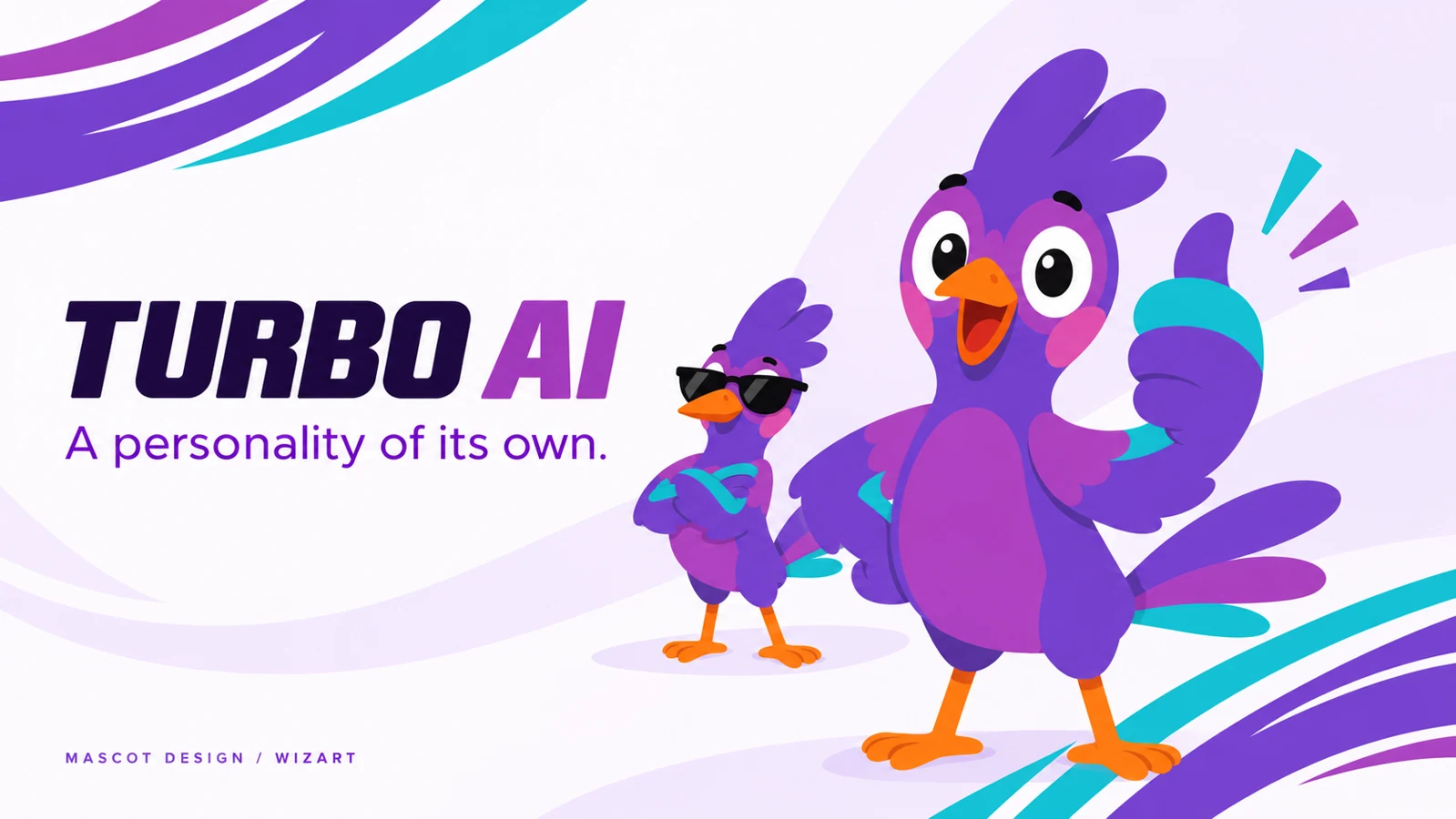 Turbo AI mascot / Editorial case-study cover
