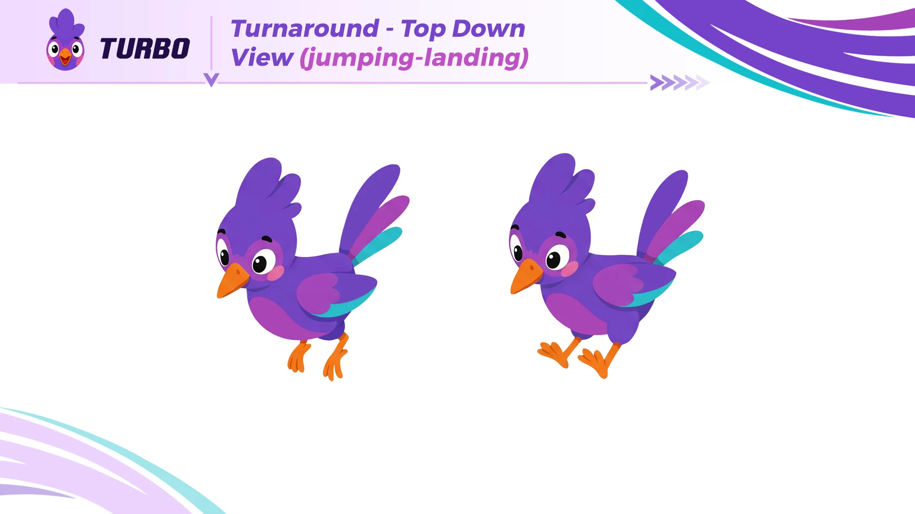 Jumping and landing / Reference poses from the guide.